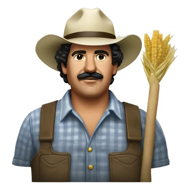 pablo escobar as a farmer sticker