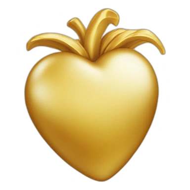 Corazón color dorado sticker