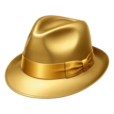A gold fedora emoji sticker