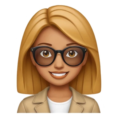 Stylish girl emoji sticker
