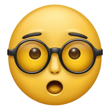 Shocked emoji with sunglasses pulled down  sticker