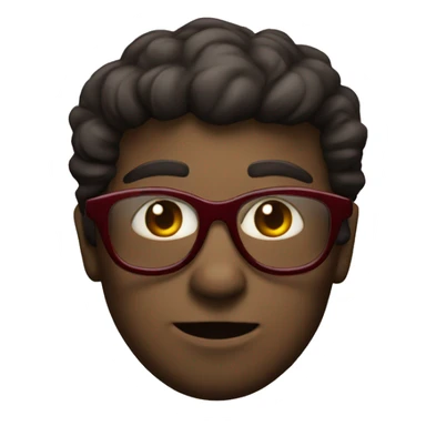 Dark red heart glasses sticker