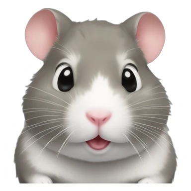 Hamster gris coeur sticker