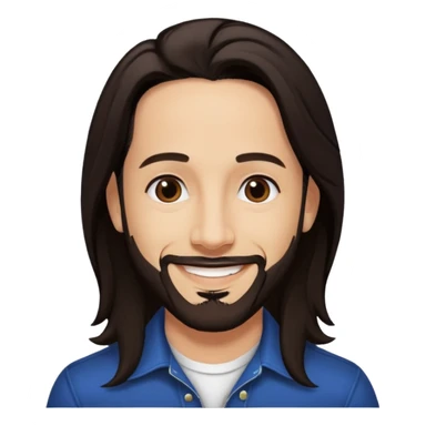 AJ McLean with dark brown long hair sticker