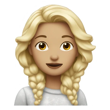 blonde girl i’m winter  sticker