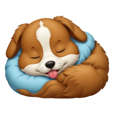 dog sleeping with gonfie out sticker