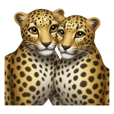 Two leopards love each other sticker