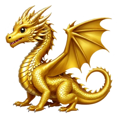 Fourth wing andarna, gold dragon sticker
