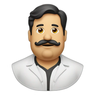 Taquero gordito con bigote vendiendo tacos de pastor  sticker