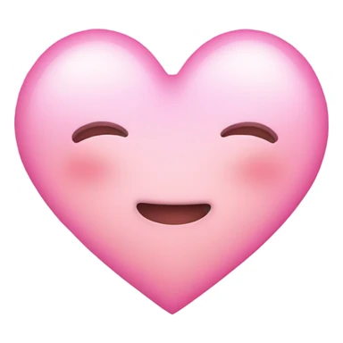 a heart that shimmers with a soft pink color and glows sticker