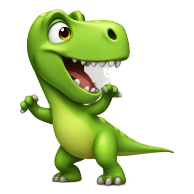 Dancing dinosaur sticker
