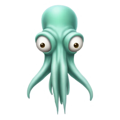 Squidwards long nose sticker