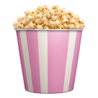 pink popcorn bucket with salted popcorn inside sticker