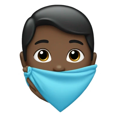 Half black and baby blue heart sticker