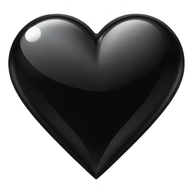 heart with gothic black crystal sticker