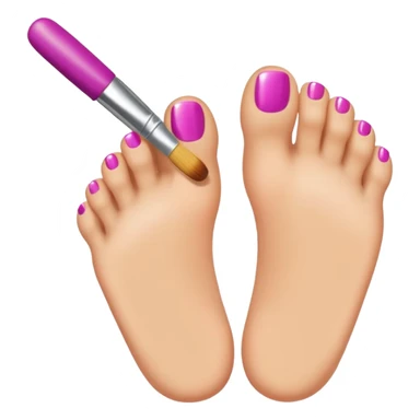 Crest an emoji of toes being painted with nail polish brush like this emoji 💅 sticker
