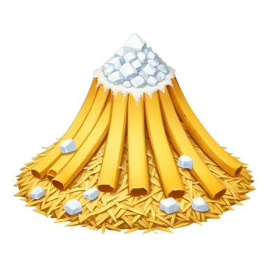 Straw and a pile of salt sticker