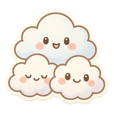 Clouds sticker