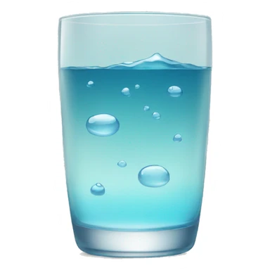 Chilled water in glass sticker