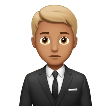 a man thinking about hotel reception sticker