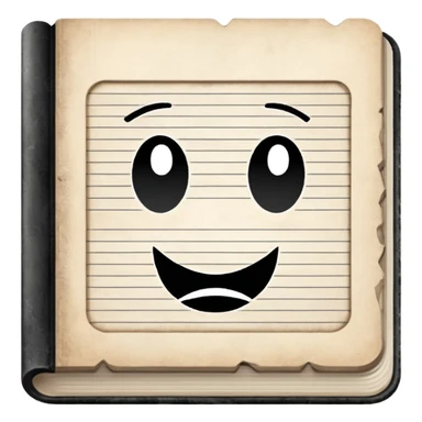 MONOCHROME WRITTEN PAPER BOOK sticker