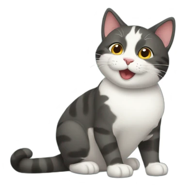 Happy new year cat sticker