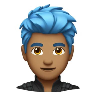 Ninja the streamer with blue hair and a low taper fade sticker