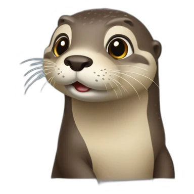 Loutre qui fait caca sticker