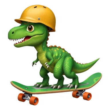 Dinosaur on a skateboard sticker