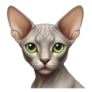 sphynx green eyes sticker