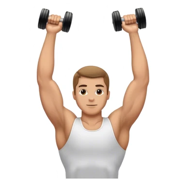 overhead-tricep-extension exercise with dumbbell sticker