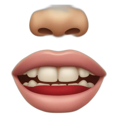 biting lips on pain emoji sticker