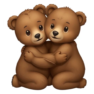 bear hug another bear  sticker