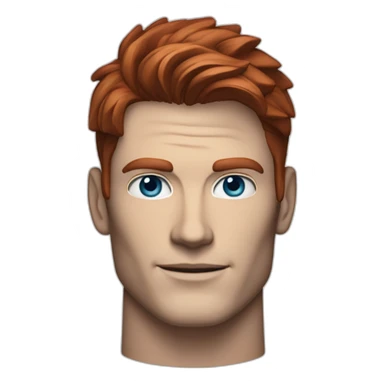 Ryan mcpartlin robot Blue eyes very neat red hair handsome chiselled jaw sharp cheekbones sticker