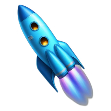 Blue rocketship and spaceman sticker