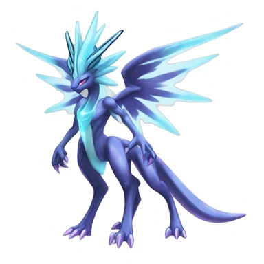  cool edgy shiny colorful godly ethereal Suicune-Dialga-Fakemon full body sticker