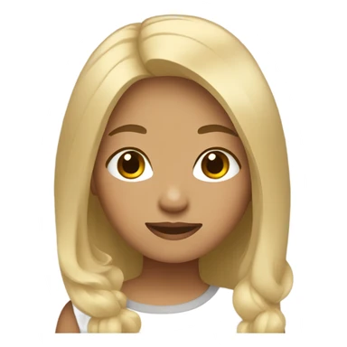 Filipino girl with beige blonde hair  sticker
