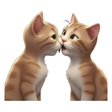 cat kiss sticker