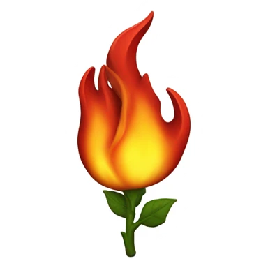 flaming rose black sticker