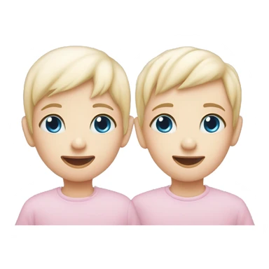 Baby pink and baby blue hearts togetger sticker