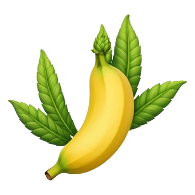 banana weed strain with a cannabis leaf accent sticker