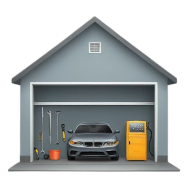 garage in the future minimalism sticker
