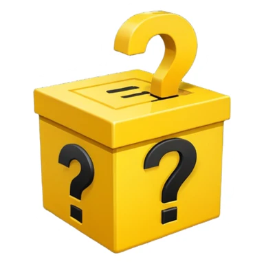 сгенерируй смайл loot box в стили классических смайлов с вопросиком  sticker