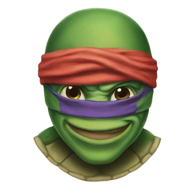 ninja turtle with a clown mask sticker