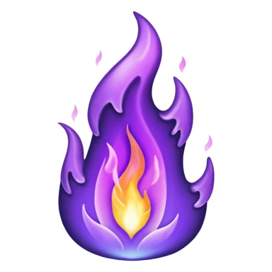 A purple fire emojis sticker