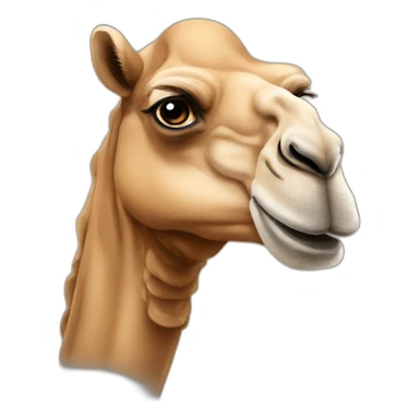 Cartoon camel head sticker