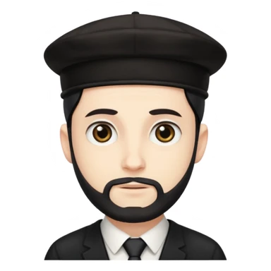 Jewish man with Jewish hat sticker