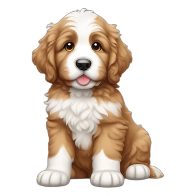 Bernerdoodle puppy sticker