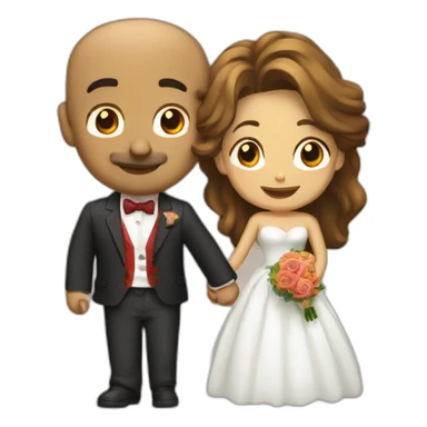 Chico rapado y su novia  sticker