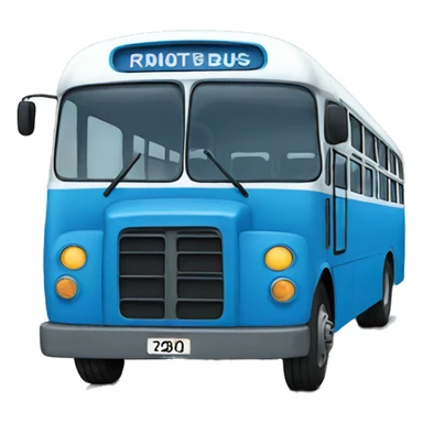blue bus sticker